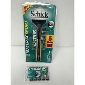 Tracer FX Sport - 1 Razor Handle & 11 Razor Blades - New Old Stock Vintage Rare
